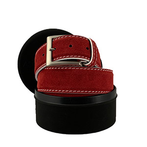 Cintura Marcapunto Scamosciato Rosso <br/>B&C Bianca